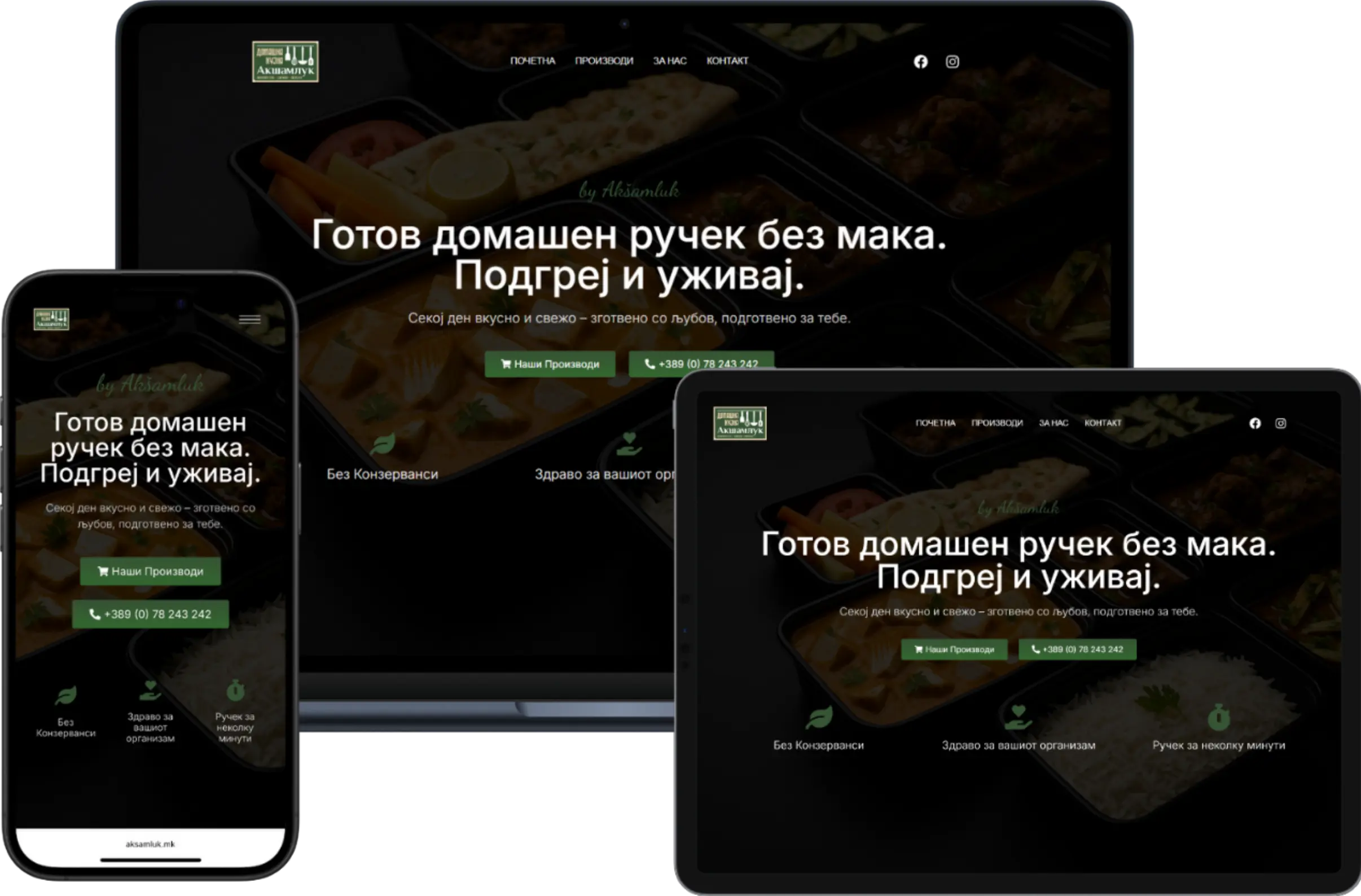 Mockup of Aksamluk website